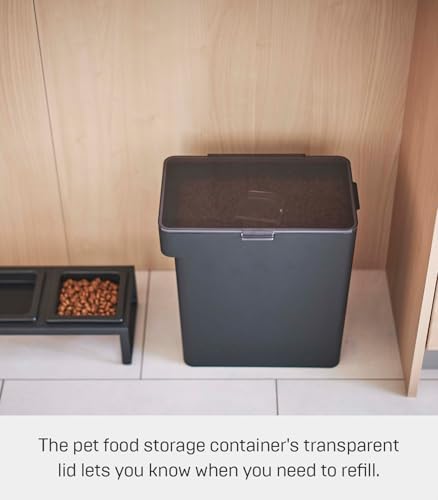YAMAZAKI Home Pet Food Storage Container, Airtight, Lid and Handle, Black - Image 3