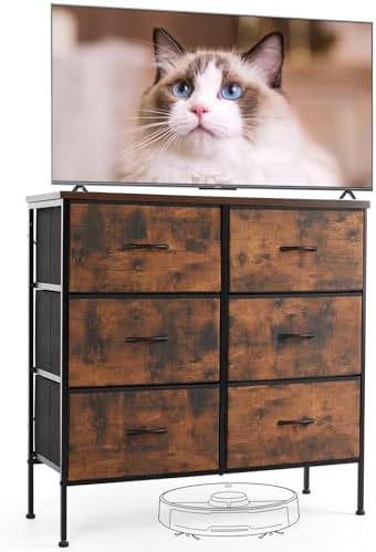 Sweetcrispy Dresser for Bedroom with 6 Drawers, Storage Tower Organizer by Sweetcrispy