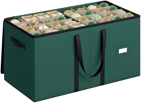 SONGMICS Christmas Ornament Storage Box, with 3 Inches 128 Slots by SONGMICSbySONGMICSHOME