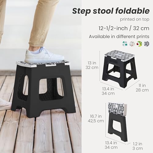 Vigar Compact Foldable Step Stool for Adults up to 330 lb, Rococco - Image 2