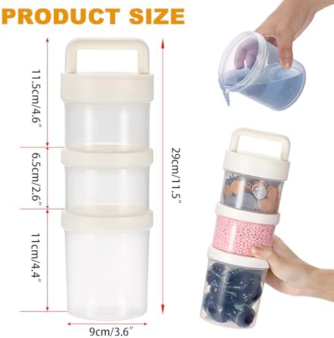 Portable Laundry Detergent Dispenser with Handle, Stackable Storage - Image 2