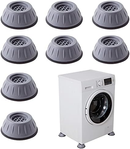 Mwellewm 8 Pcs Shock and Noise Cancelling Washing Machine Support Plastic Noise Reducing and Anti Slip Anti Vibration Rubber Washing Machine Feet Pads Anti-Walk Dryer Washer Vibration Stabilizer by Mwellewm
