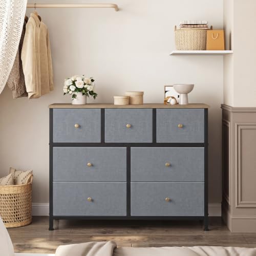 OLIXIS 7 Drawer Fabric Dresser, Storage Tower for Bedroom and Closet - Image 2
