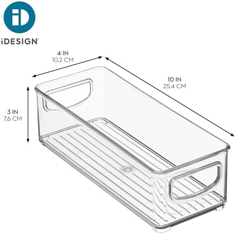 iDesign Plastic Stackable Pantry Bin, Clear - Image 4
