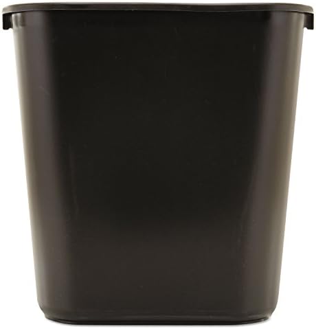 Rubbermaid Commercial Products Deskside Wastebasket/Trash Can, 3.25-Gallon/13-Quart, Black, Small, for Bedroom/Bathroom/Office, Fits Under Desk/Sink/Cabinet by RubbermaidCommercialProducts