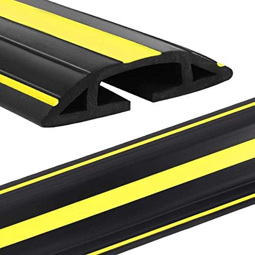 Eapele 10 ft Floor Cable Cover Protector, Heavy Duty PVC Duct Easy to Unroll, Prevent Trip Hazard for Home Office or Outdoor Settings by Eapele