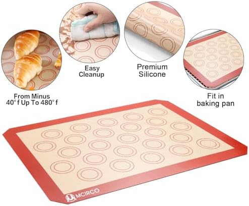 M MCIRCO Baking Sheet with Cooling Rack, Baking Mat Set, Set of 6 - Image 5