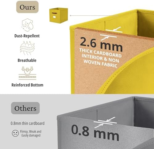 DECOMOMO Storage Bins, Cube Storage Bin with Labels - Image 5