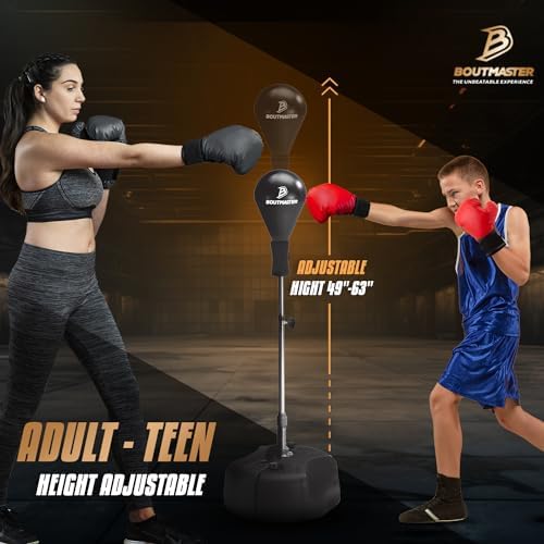 Tech Tools Punching Bag with Stand Adjustable Boxing Speed Bag Teens Adults - Image 3