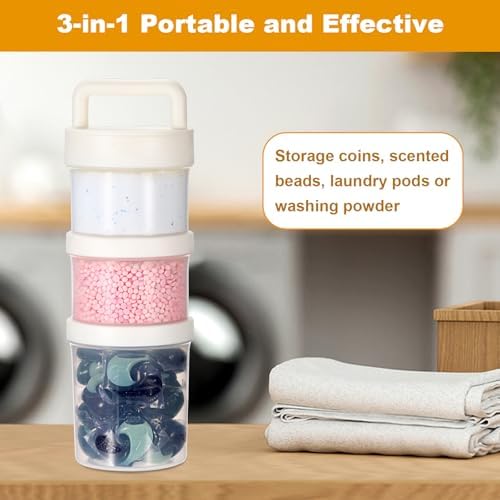 Portable Laundry Detergent Dispenser with Handle, Stackable Storage - Image 4