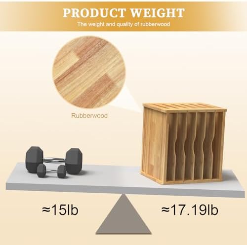 7 Tier Rubber Wooden Tray Dividers for Cabinets, Cookie Sheet Organizer - Image 5