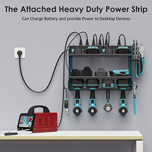 CCCEI Wall Mount Modular Tool Charging Organizer, NavyBlue, 1 Pack, 3 Tier. - Image 3