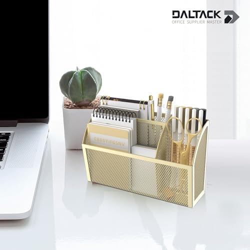 3-Grid Magnetic Pencil Holder, Strong Magnet Locker Organizer, Yellow - Image 2