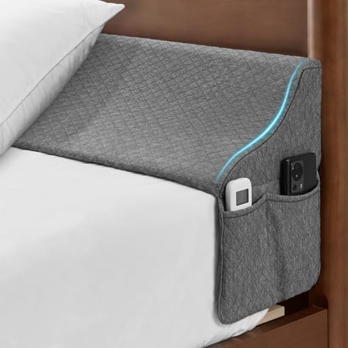EUHAMS Queen Bed Wedge Pillow for Headboard, Mattress Gap Filler 0-7 Inches by EUHAMS
