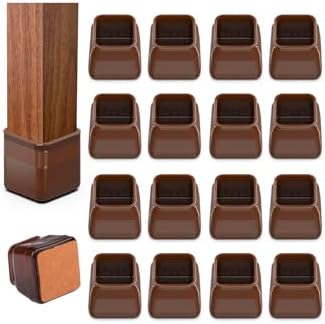 BAIPOK 16Pcs Square Chair Leg Floor Protectors for Hardwood Floors by BAIPOK