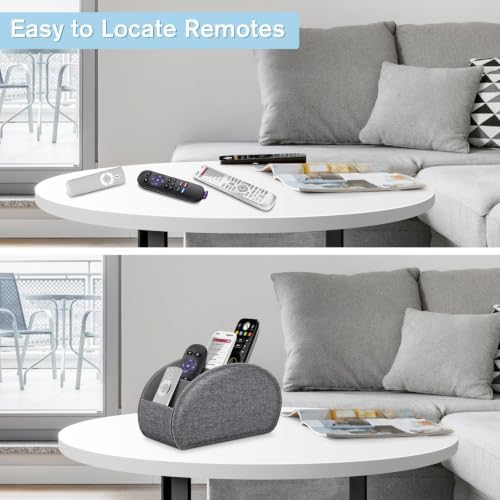 FINTIE Remote Control Holder with 5 Compartments Vegan Leather - Image 2