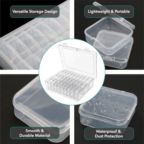 Mr. Pen- Bead Organizer Box, 30 Mini Clear Beads Organizers and Hinged Lid - Image 4