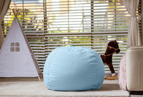 WEKAPO Stuffed Animal Storage Bean Bag Chair Cover for Kids - Image 5