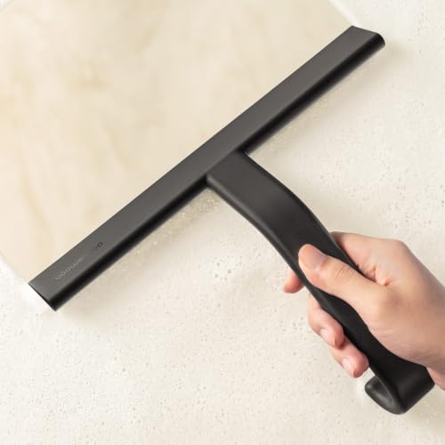 dancemoon JustHang Shower Squeegee with Built-in Hook, 12-Inch Black - Image 2