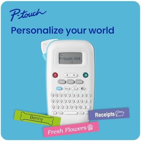 Brother P-Touch PT-N20 Personal Desktop Label Maker, Portable, Handheld and Prints, P-Touch Btag ~½” (12mm) Wide Color Personalized Label Tapes - Image 3