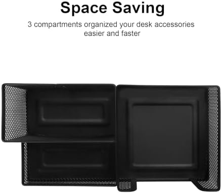 Comix 2 Packs Mesh Pen Holder, Desk Organizer for Home Office, Black - Image 6
