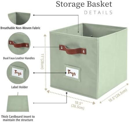 DECOMOMO Storage Bins, Cube Storage Bin with Labels - Image 3