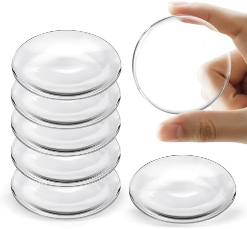 Clear 2" Door Knob Wall Protector, Self Adhesive Wall Stopper, 6 Pack by JZWBLILY