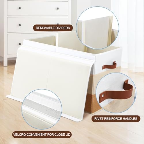 Large Toy Storage Box Chest for Kids, Sturdy Toy Box Bin Baskets with Lid - Image 3