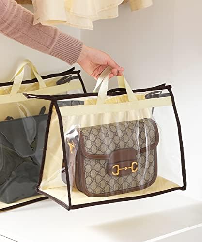 Clear Handbag Storage Bags Purse Organizer for Closet, Zipper Hanging Storage Bag for Handbags, XL, 2PCS - Image 2