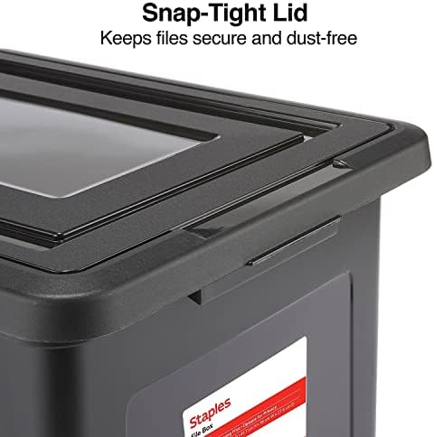 Staples Hanging File Folder Box, Storage Bin Organizer, Snap Lid - Image 3