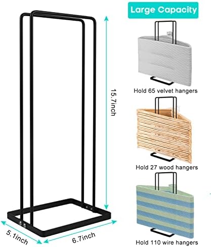 2 Pack Hanger Storage Stacker Stand, Organizer for Laundry Room Closet, Space Saving, Portable, Sturdy, Adult & Child Hangers, Tidy Room - Image 5