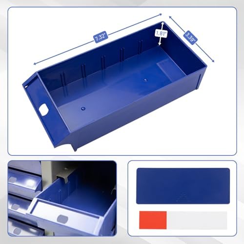 Yeeoy 40 Drawers Parts Cabinet, Nut and Bolt Storage Organizer, Grey - Image 6