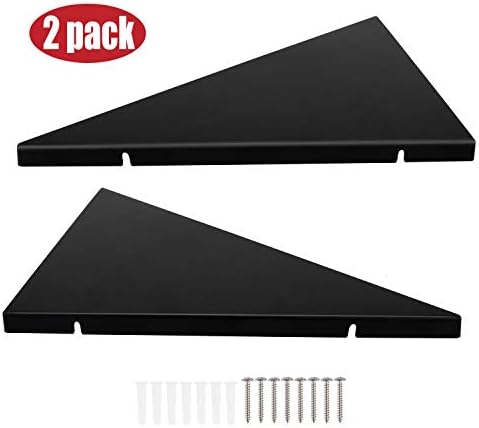 evron Corner Mounting Shelf,Easy to Install Wall Corner Shelf,Frosting Pattern Right-Angled,Set of 2 - Image 4
