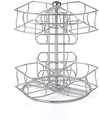 Nifty Tea Bag Spinning Carousel – 6 Compartments, Up to 60 Tea Bags Storage, Spins 360-Degrees, Lazy Susan Platform, Modern Chrome Design, Home or Office Kitchen Counter Organizer - Image 2