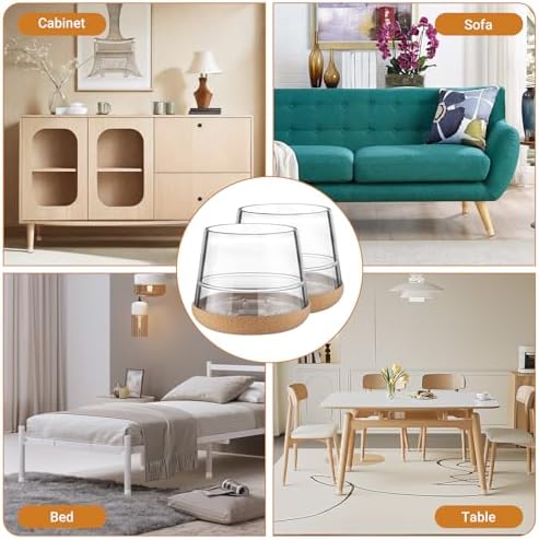 24 PCS Silicone Chair Leg Floor Protectors Large (1.3"-1.4") Rubber Felt Furniture Pads Chair Legs Caps/Covers for Hardwood Floors, Tile from Scratches & Reduce Noise - Round, Clear - Image 6