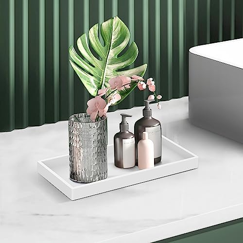 Silicone Bathroom Tray,Shatterproof Bathroom Vanity Tray（White 10.6*5.1 in） - Image 6