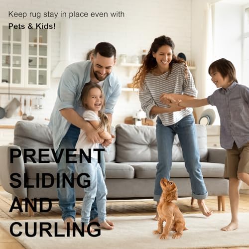 Home Techpro Double Sided Rug Pad Gripper for Hardwood Floors No Damage, New Materials to Non Slip Rug Pads, Under Rug Carpet Tape : Keep Your Rug in Place & Make Corner Flat - Image 2