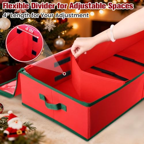 Wrapping Paper Organizer Storage, Christmas Wrapping Paper Storage, Red - Image 5