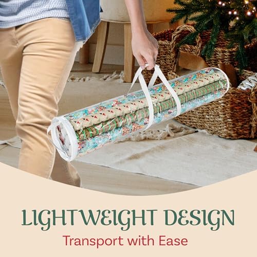 Elf Stor Wrapping Paper Storage Bags, Clear, Set of 2, 9” x 40.5” - Image 6