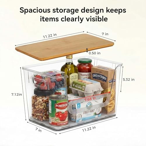 2-Pack Trash Bag Holder Dispenser with Bamboo Lid - Image 2
