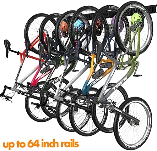 TORACK Bike Storage Rack, 6 Bikes Bike Racks & 5 Helmets Hooks for Garage - Image 2