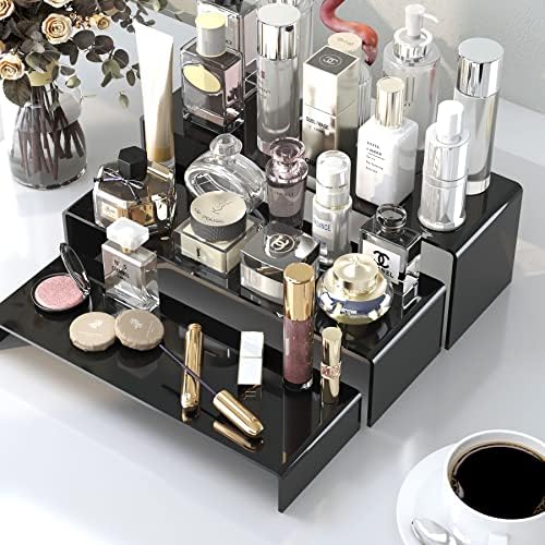 ANDGOO 6Pcs Black Large Acrylic Risers, 2 Set(11.2”L-11.6”L-12”L) - Image 4