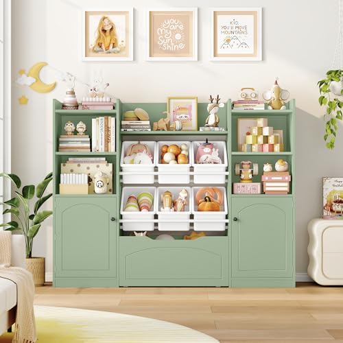 FINETONES Toy Storage Organizer with Movable Drawer Toy Organizer for Kids - Image 4
