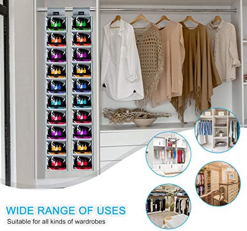VAESIDA Hat Rack - 10 Shelf Upgraded Version Hat Organizer for Closet with Dust Shield & Side Mesh Storage Pockets - Hat Holder & Hat Racks for Baseball Caps - Image 2