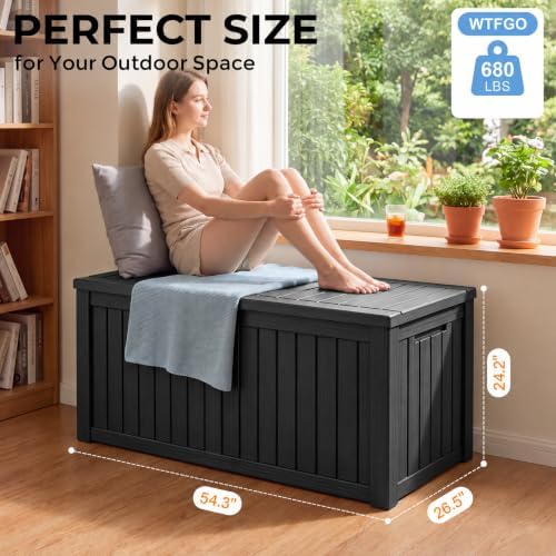 Outdoor Storage Box Waterproof, 155 Gallon Deck Box For Patio Storage - Image 2
