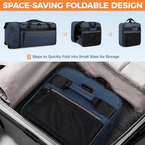 uarition 70L Foldable Rolling Duffle Bag with Wheels - Image 4
