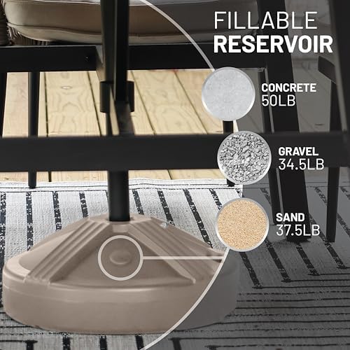 US Weight Durable 50 Pound Fillable Umbrella Base Designed to be Used with a Patio Table - Image 3
