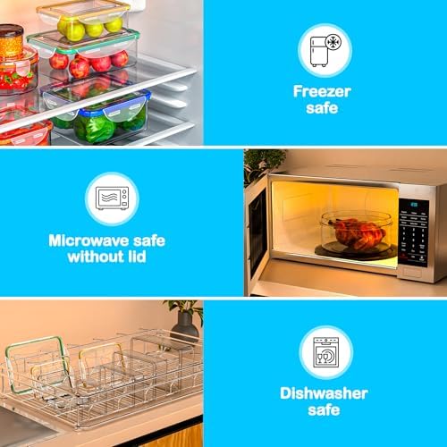 RockBerry 40 PCS Food Storage Containers with Lids (20 Boxes-20 Lids) - Image 5