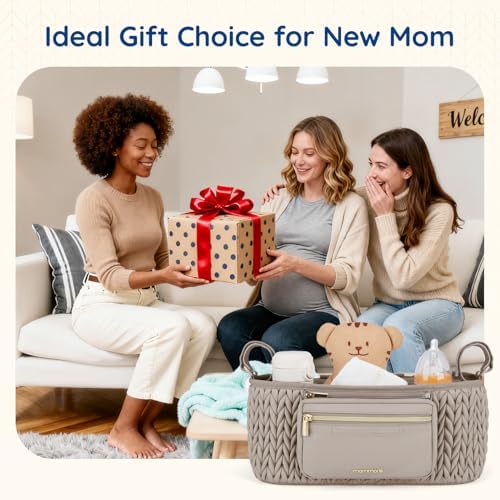 mommore Universal Stroller Organizer with Insulated Cup Holders - Image 5