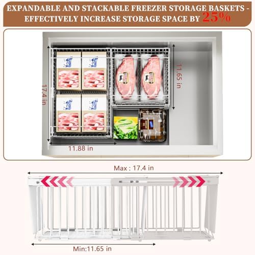 Large Freezer Organizer Bins for 10 to 20 Cu.Ft,3 Pack , Leak-Proof Bottom - Image 5
